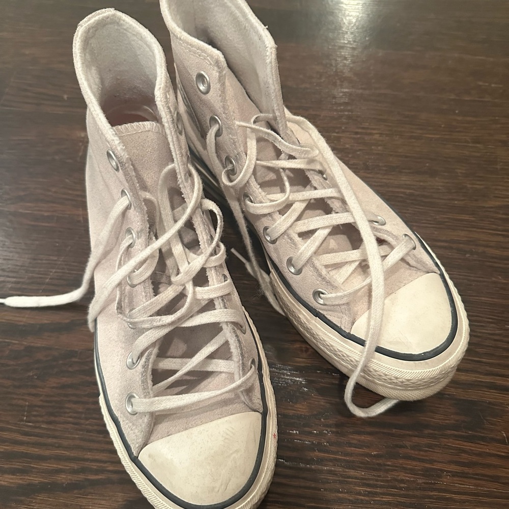 High-Top suede platform converse